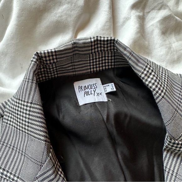 Princess Polly Cloe Fanti Blazer Grey plaid - Picture 7 of 8